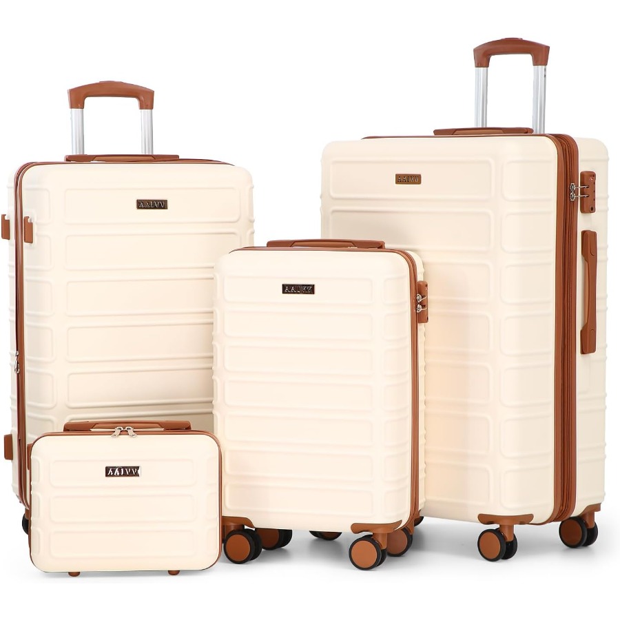 Expandable Hard Shell Luggage Set - Conjunto de 4 malas de viagem