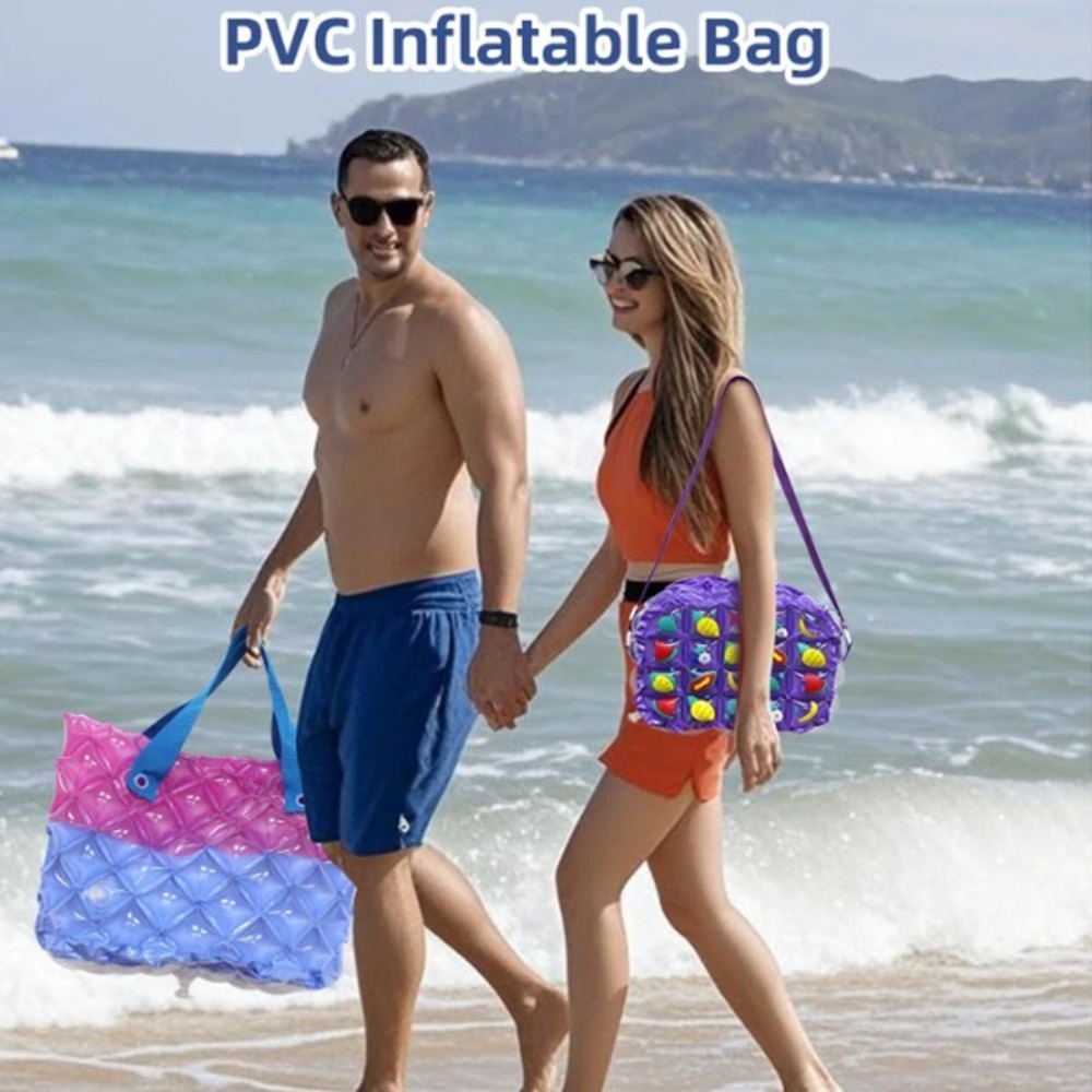 Handbags - Bolsa Transversal Inflável de PVC para