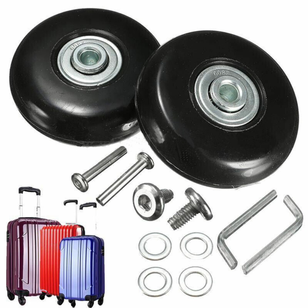 Silent Replacement Luggage Wheels - 2 pçs substituir rodas com parafuso