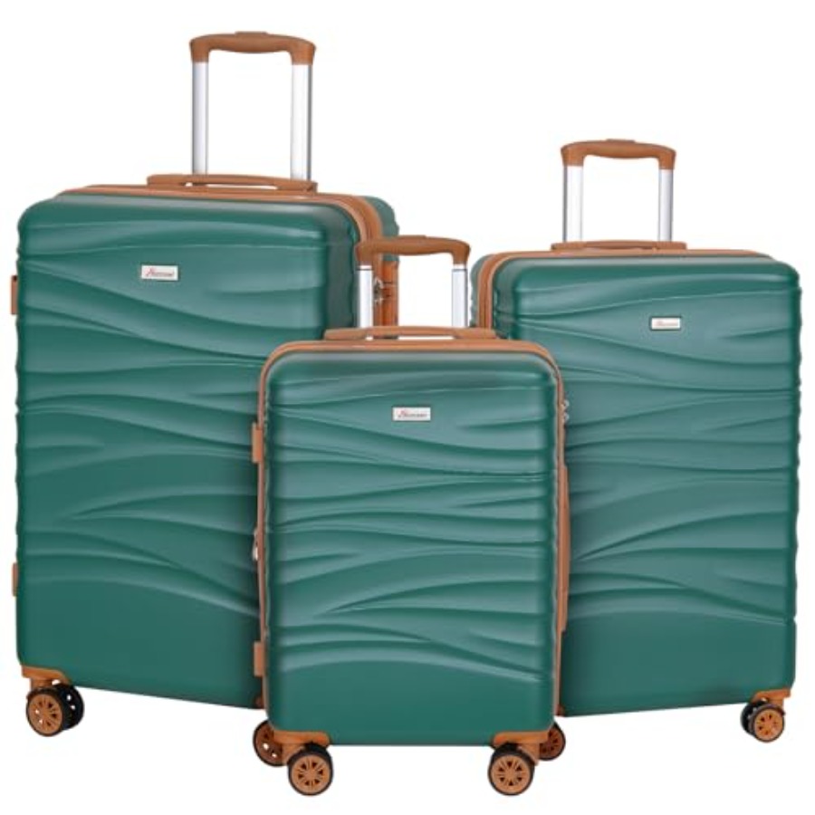 Expandable Hard Shell Luggage Set - Conjunto de 3 Peças de Malas