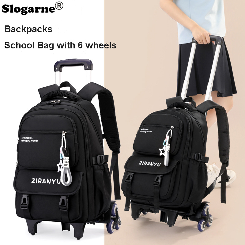Foldable Rolling Luggage Bag - Mochila de Rodinhas para Estudantes, Nova