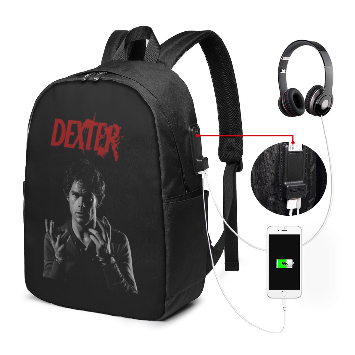 Travel Bags - Mochila Dexter Morgan para viagem, bolsa