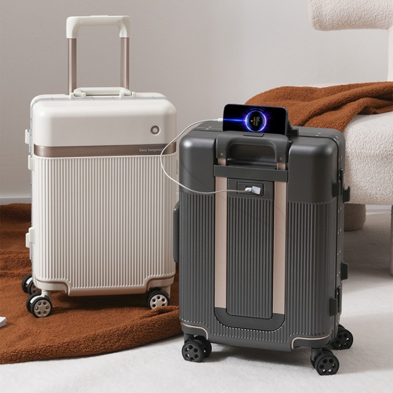 Mala de Viagem 20/22/24/26 com - Aluminum Frame Carry On Luggage avaliação e preço