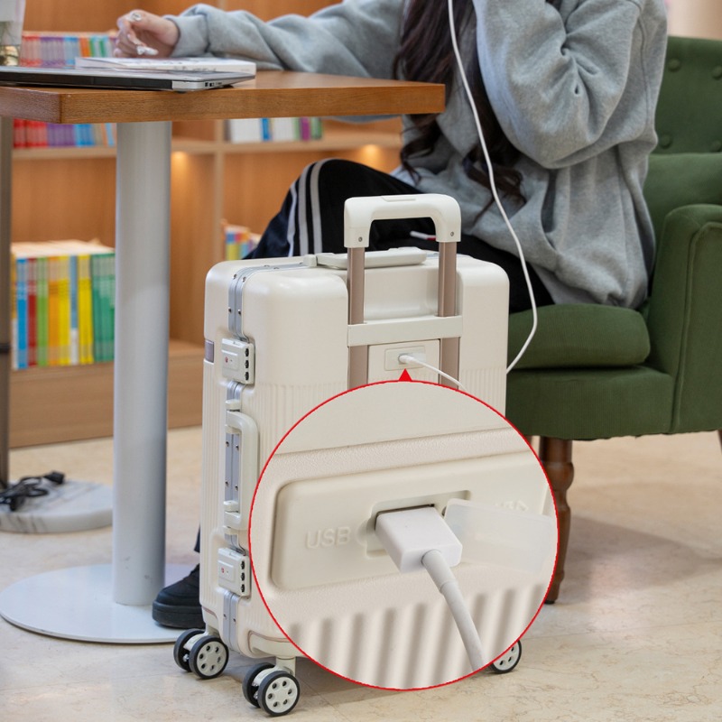 Mala de Viagem 20/22/24/26 com - Aluminum Frame Carry On Luggage avaliação e preço