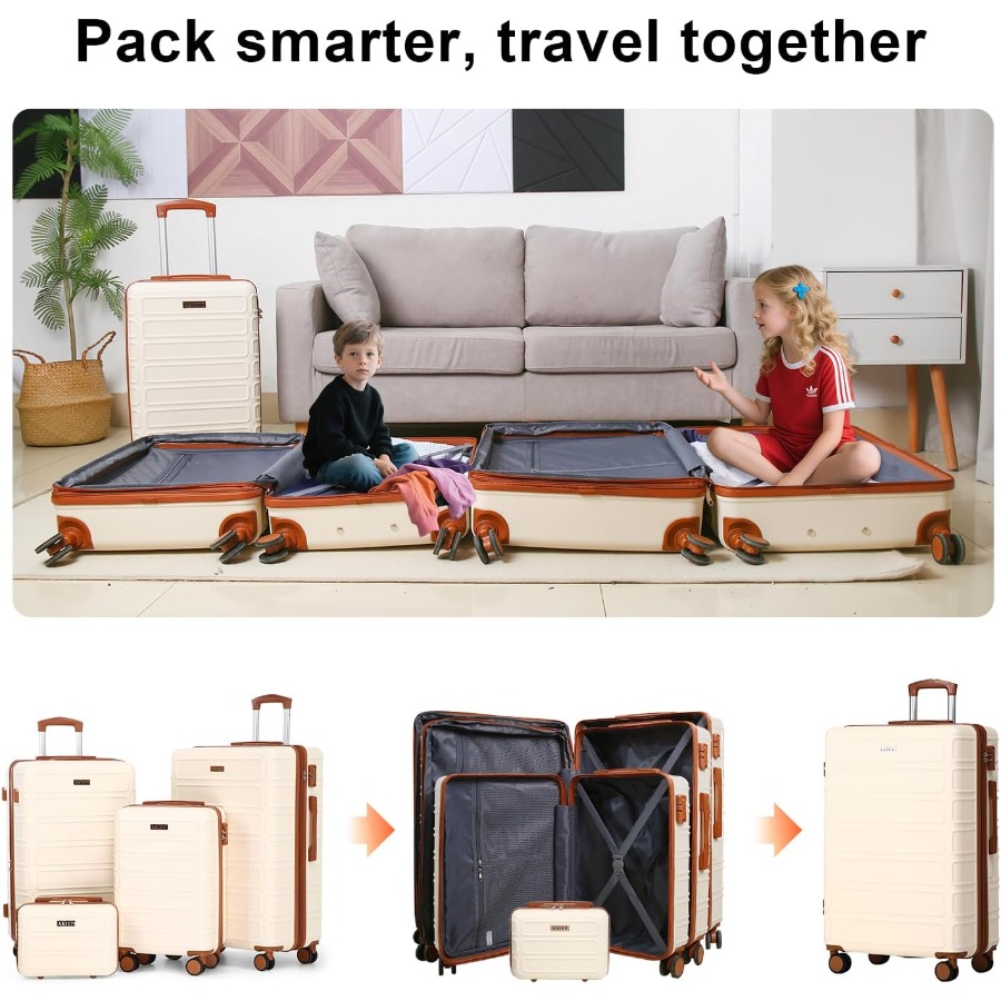 Conjunto de 4 malas de viagem  - Expandable Hard Shell Luggage Set avaliação e preço