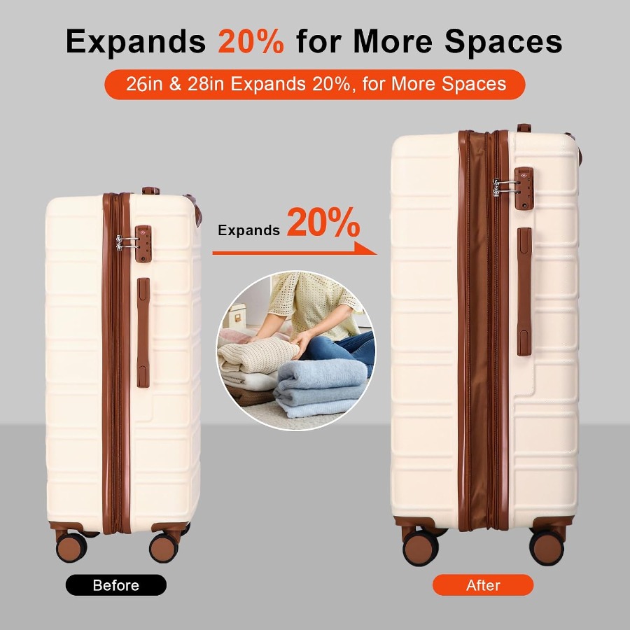 Conjunto de 4 malas de viagem  - Expandable Hard Shell Luggage Set avaliação e preço