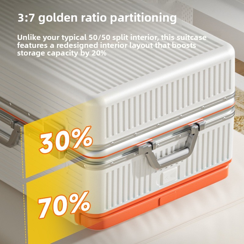 Mala de viagem com alça larga  - Aluminum Frame Carry On Luggage avaliação e preço
