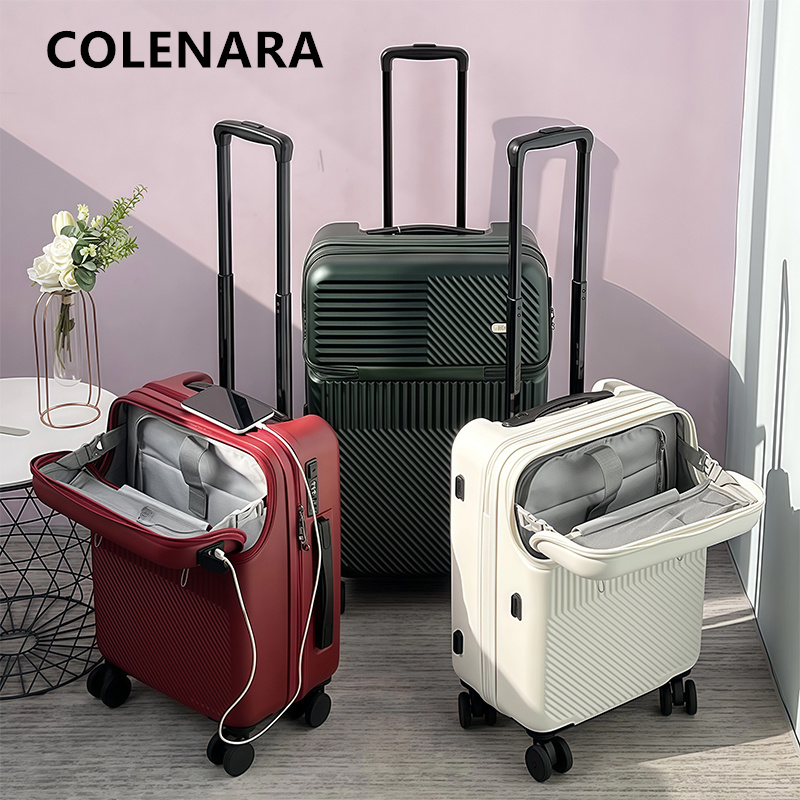 Mala de Viagem COLENARA com Ab - Front Opening Laptop Luggage 24 Inch avaliação e preço