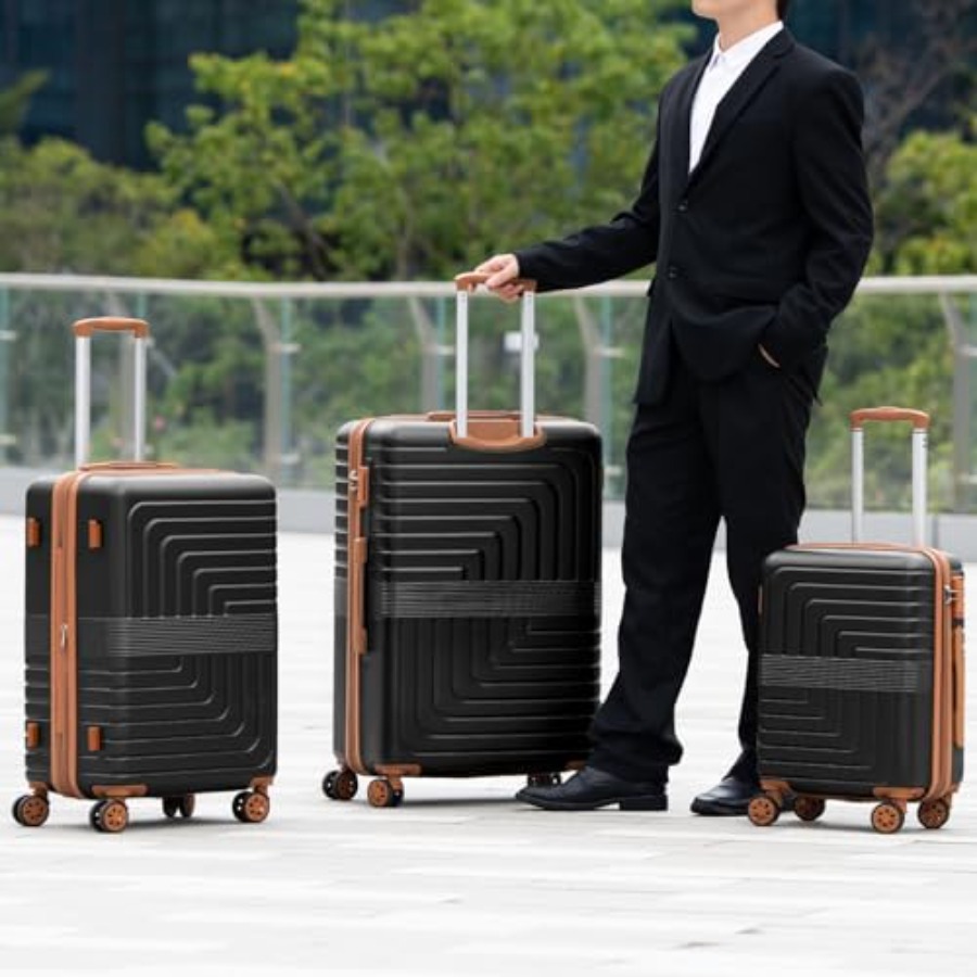 Conjunto de 3 Peças de Malas E - Expandable Hard Shell Luggage Set avaliação e preço
