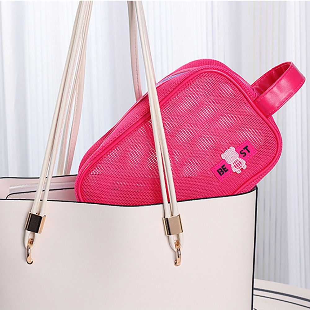 Bolsa de maquiagem de malha re - Cosmetic Bags avaliação e preço