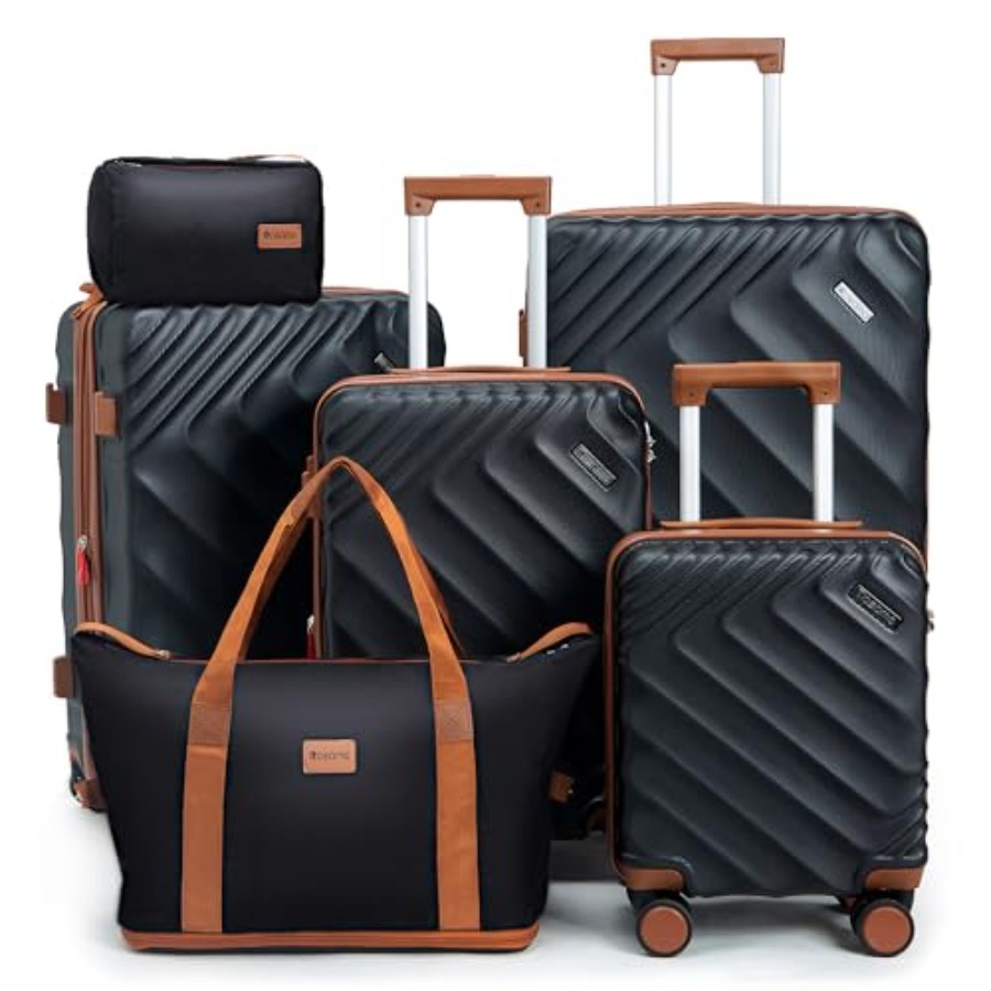 Conjunto de 6 Peças de Malas R - Expandable Hard Shell Luggage Set avaliação e preço