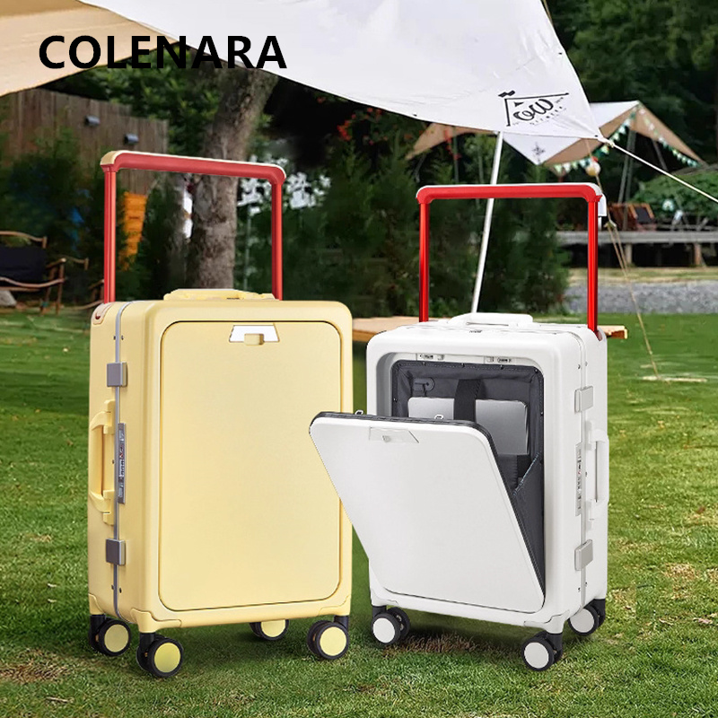 Mala de Viagem COLENARA com Ab - Front Opening Laptop Luggage 24 Inch avaliação e preço