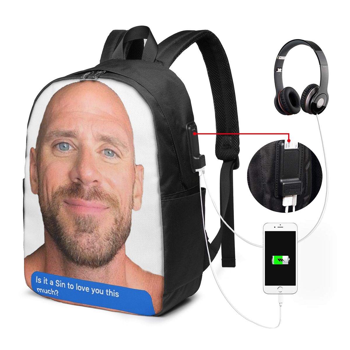 Mochila Johnny Sins Flirty Tex - Travel Bags avaliação e preço