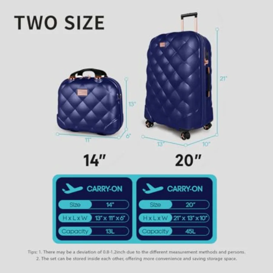 Conjunto de 2 malas de viagem, - Expandable Hard Shell Luggage Set avaliação e preço