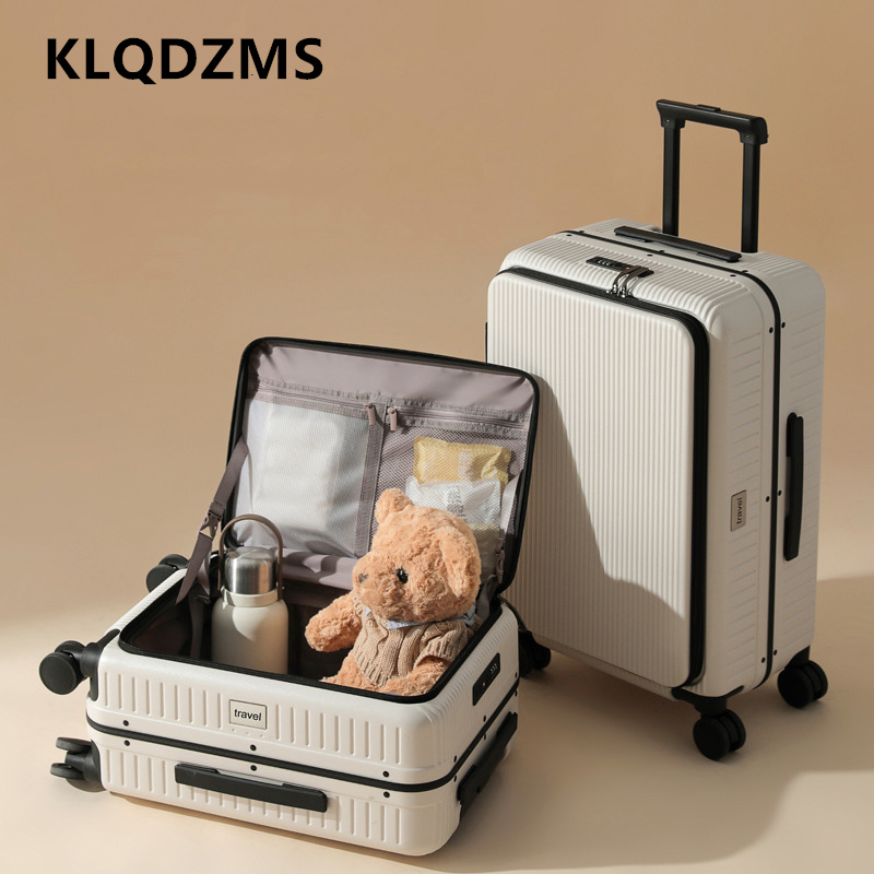 Mala de Viagem com Rodas KLQDZ - Front Opening Laptop Luggage 24 Inch avaliação e preço