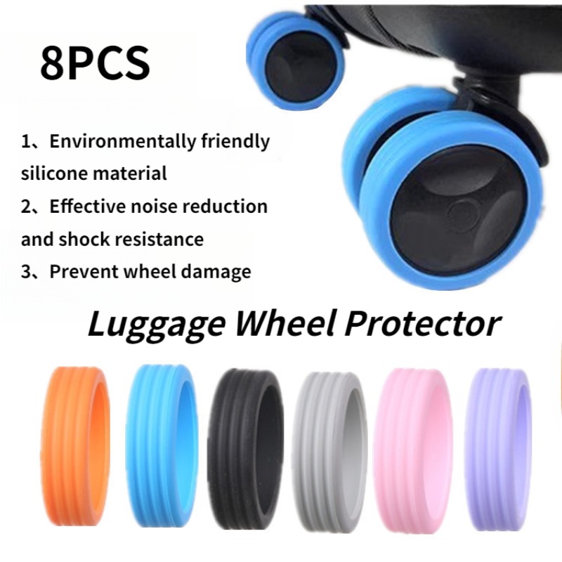 8 Peças de Capas Protetoras de - Silent Replacement Luggage Wheels avaliação e preço