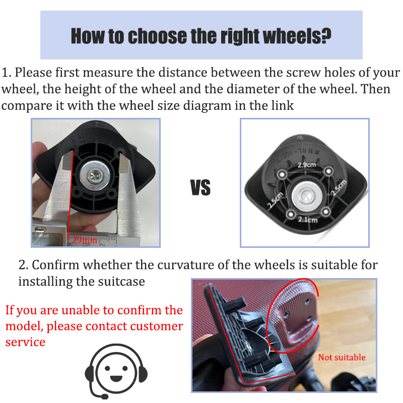Kit de Reparo de Rodas para Ba - Silent Replacement Luggage Wheels avaliação e preço