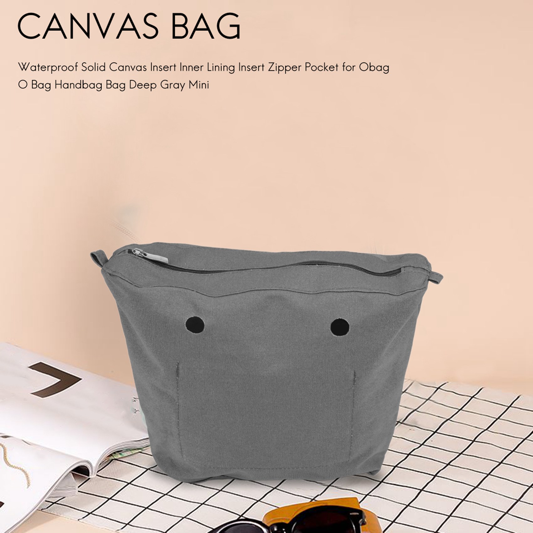 Abqr inserção de lona sólida à - Handbags avaliação e preço