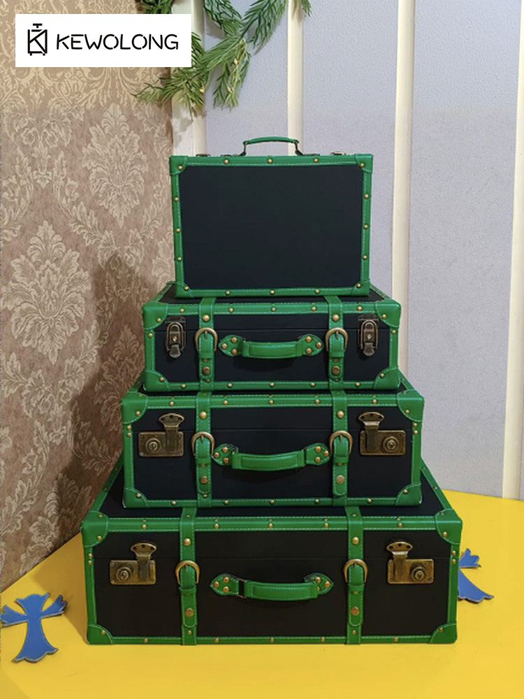 Baú de Armazenamento em Couro  - Retro Vintage Trunk Suitcase avaliação e preço