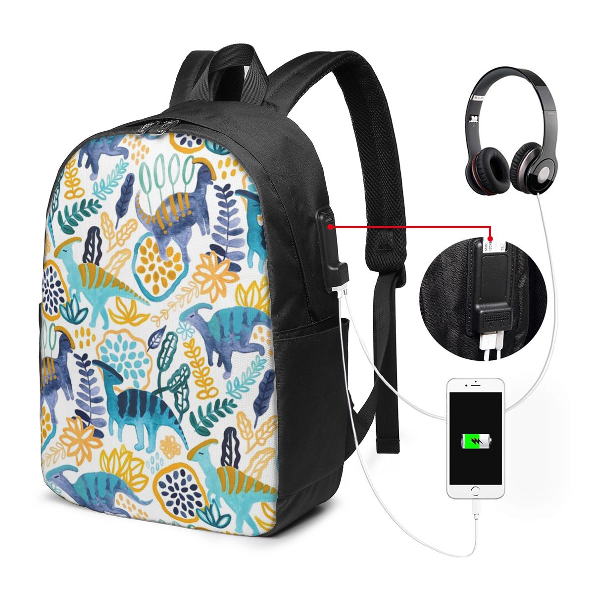 Mochila Gouache Parasaurolophu - Travel Bags avaliação e preço