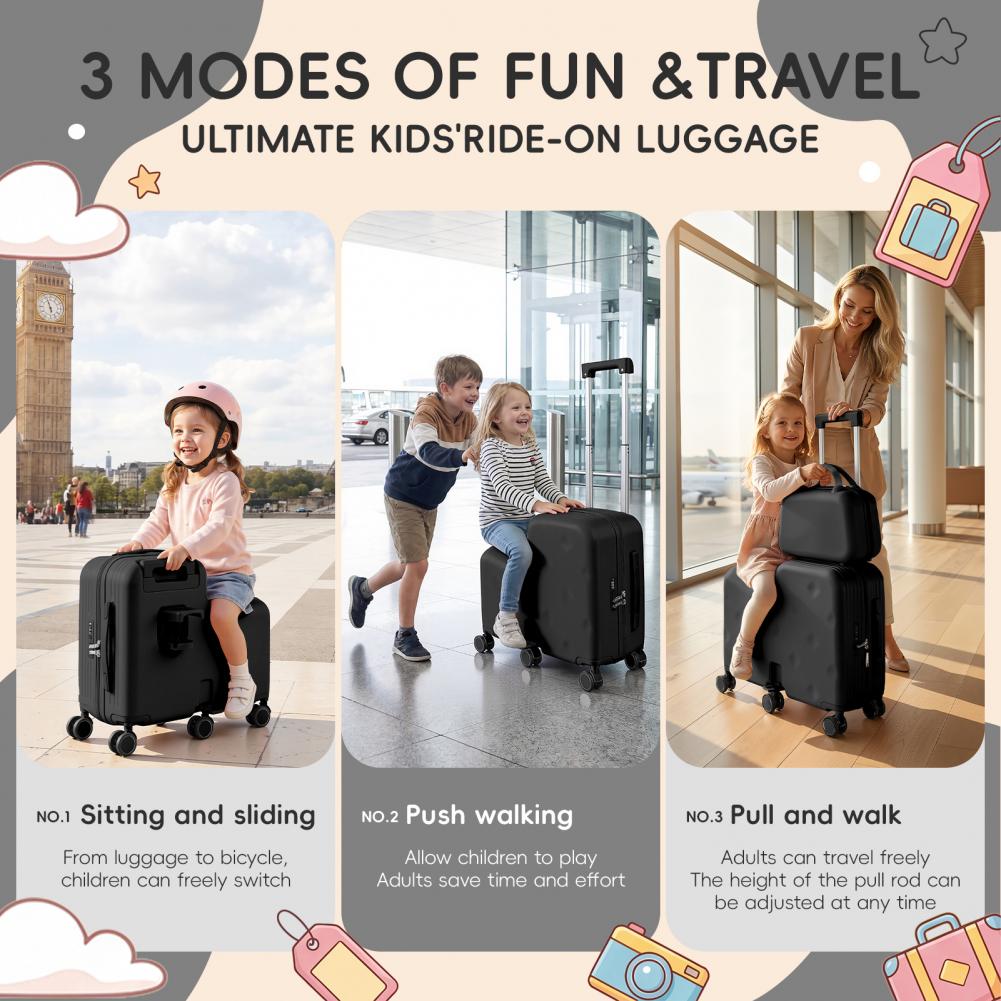 Scooter divertido de 20 polega - Kids Ride On Suitcase Scooter avaliação e preço