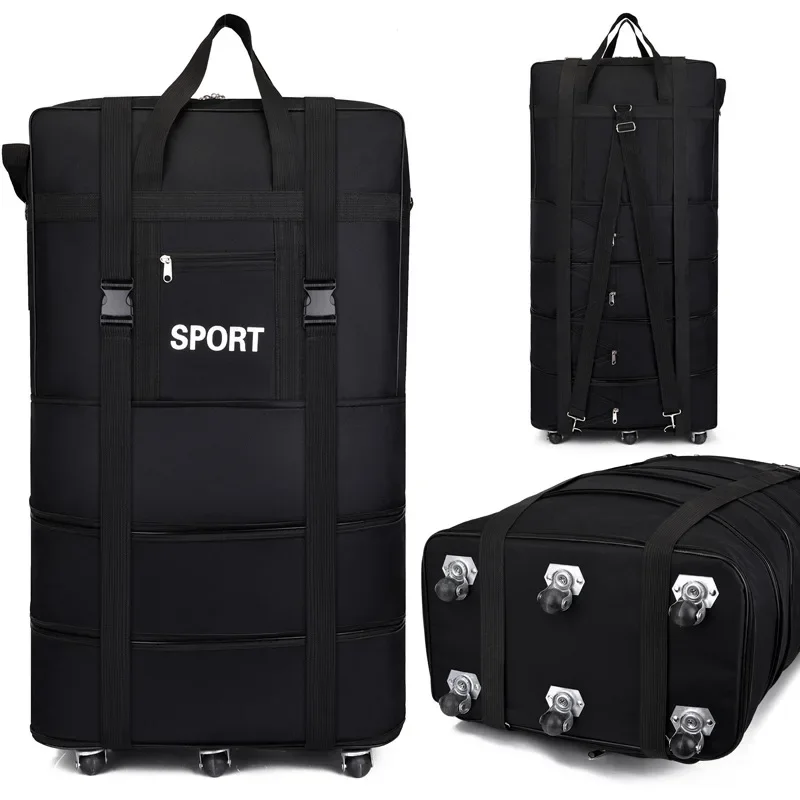 Mais companhia aérea verificad - Foldable Rolling Luggage Bag avaliação e preço